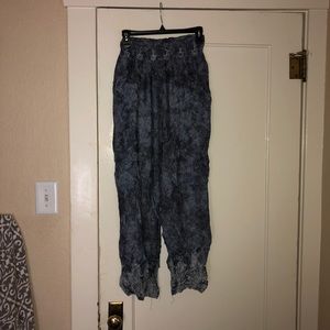 Blue island flowy pants